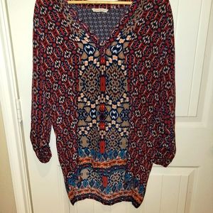 SOFT SURROUNDINGS multi colored abstract tunic size XL